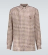 GUCCI 棉混纺格纹长袖衬衫,P00491356