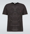 SAINT LAURENT STRIPED SHORT-SLEEVED T-SHIRT,P00492249