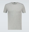 Tom Ford Cotton Jersey Crewneck T-shirt In Grey