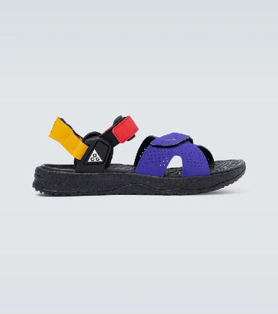 Nike Multicoloured Acg Air Deschutz Sandals In Black