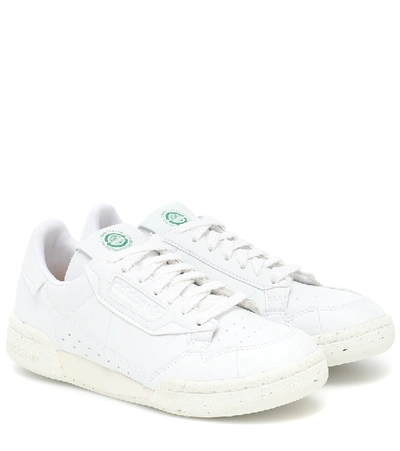 Adidas Originals Continental 80 Trainers In White Leather