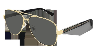 Gucci Gg0528s M Aviator Sunglasses In Grey