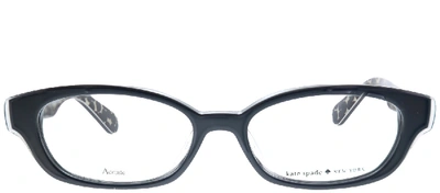 Kate Spade Low Bridge Fit Amedia/f Square Eyeglasses In Black