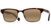 Maui Jim Kawika Gld Hcl Wayfarer Polarized Sunglasses In Bronze