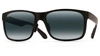 Maui Jim Red Sands M Black-gray Rectangle Polarized Sunglasses In Grey