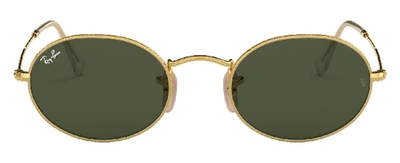 Ray Ban Rb3547 001/31 Oval Sunglasses In Green