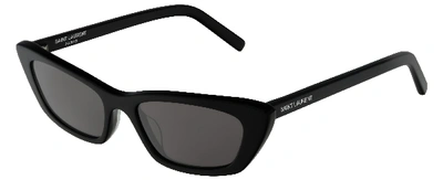 Saint Laurent Sl 277-001 Women's Cateye Sunglasses In Black