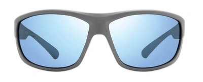 Revo Re 1092 00 Bl Caper Bl Wrap Polarized Sunglasses In Blue