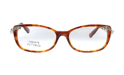 Swarovski Sk 4071 Rectangle Eyeglasses In Havana