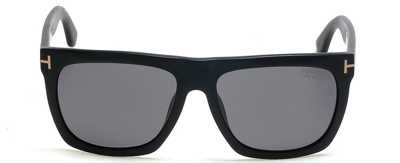 Tom Ford Morgan Rectangle Polarized Sunglasses In Black