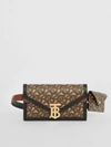 BURBERRY Belted Monogram E-canvas TB Envelope Clutch