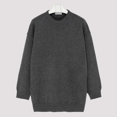 Balenciaga Gray Signature Logo Knit Sweater