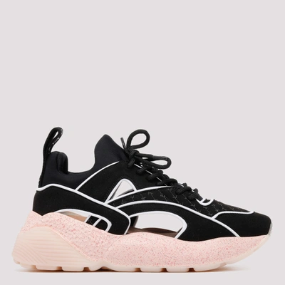 Stella Mccartney Eclypse Chunky Cutout Lace-up Trainers In Black,pink,white