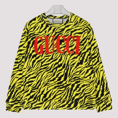 Gucci Zebra Print Yellow Sweatshirt