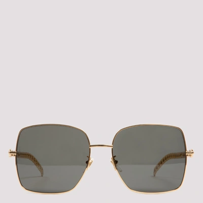 Gucci Chain Squared Sunglasses In Solid Grey