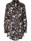 ADAM LIPPES ZIPPED FLORAL JACKET