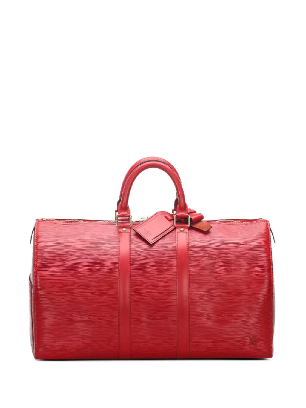 Pre-Owned Louis Vuitton 1995 Pre-owned Keepall 45 Travel Bag In Red | ModeSens