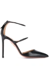 AQUAZZURA MINUTE 105MM POINTED LEATHER PUMPS