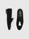 BURBERRY Contrast Tassel Monogram Flocked Leather Loafers