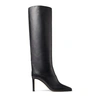 Jimmy Choo Alizze Kb 85 Leather Knee-high Boot In Black