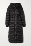 BURBERRY Appliquéd hooded quilted shell down coat