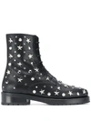 RED VALENTINO STAR STUDDED ANKLE BOOTS