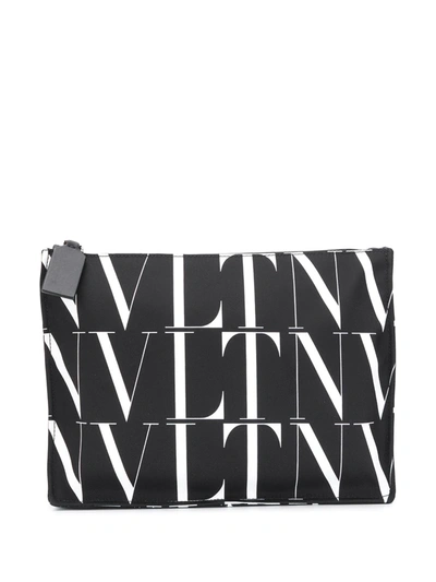 Valentino Garavani Branded Handbag In Black And White