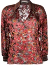 ALICE AND OLIVIA FLORAL PRINT BLOUSE