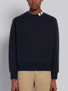 Thom Browne 4-bar Intarsia Mock-neck Sweatshirt In Blue