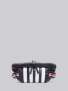 THOM BROWNE NAVY QUILTED RIPSTOP TRICOLOR WEBBING HANDLES 4-BAR BUMBAG,MAG261B0655315029503