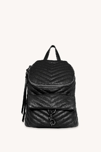 Rebecca Minkoff Edie Quilted Leather Backpack In Black
