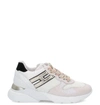 Hogan Active One Lace Up Sneakers Long H In White / Beige