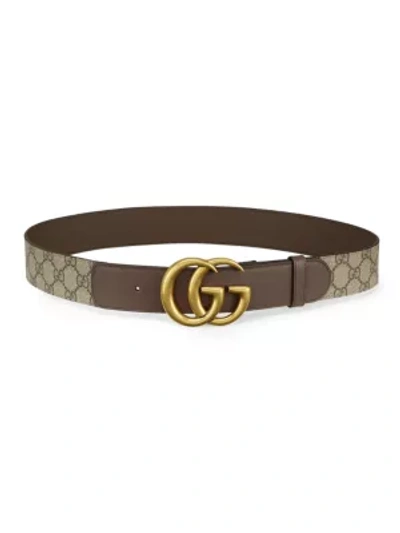 Gucci Women's Gg Belt With Double G Buckle In Beige