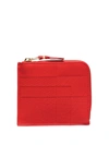 Comme Des Garçons Intersection Half-zip Wallet In Red