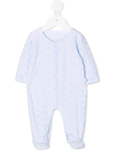 Absorba Embroidered Long-sleeve Babygrow In Blue