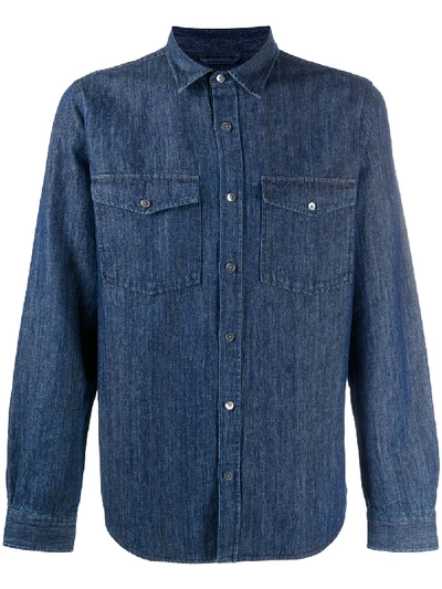 Closed Long-sleeved Denim Shirt In Blue