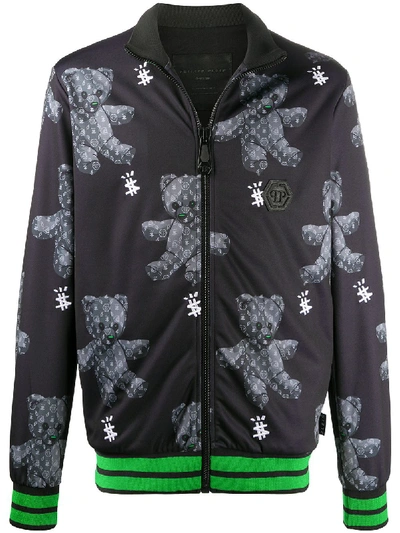 Philipp Plein Teddy Bear Jogging Jacket In Black