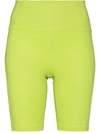 Girlfriend Collective Green High-rise Bike Shorts In Green