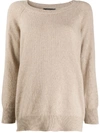 ARAGONA RIB-TRIMMED CASHMERE JUMPER