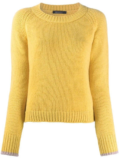 Aragona Rib-trimmed Cashmere Jumper In Yellow