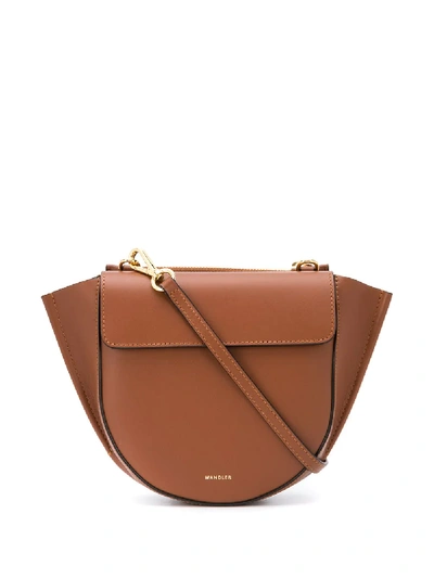 Wandler Hortensia Leather Tote Bag In Brown