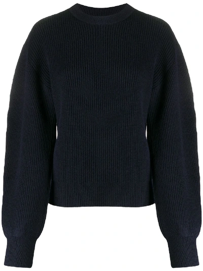 Jil Sander Balloon-sleeve Jumper In Black