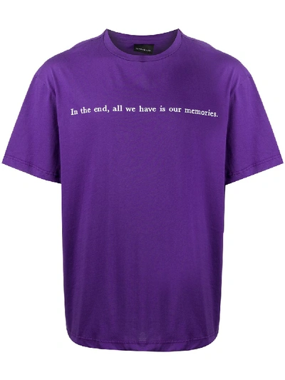 Throwback 标语印花t恤 In Purple
