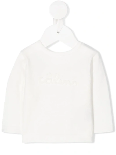 Absorba Babies' Calins Slogan Sweater (0-12 Months) In White