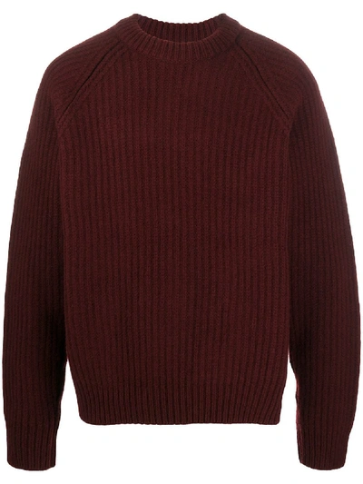 Christian Wijnants Ribbed-knit Jumper In Red