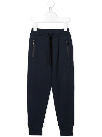 North Sails Kids' Elasticated Cotton Track Trousers In Blue