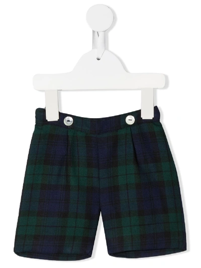 Siola Babies' Check Tailored Shorts In Green
