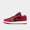 Nike Jordan Big Kids' Air Retro 1 Low Casual Shoes In Black/red