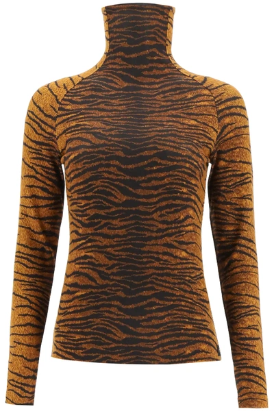 Kenzo Tiger T-shirt In Brown,black