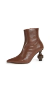 SOULIERS MARTINEZ VIERNES LEATHER 80 BOOTIES